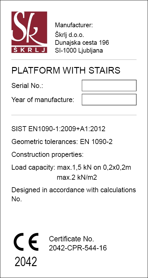 Platform identification plate